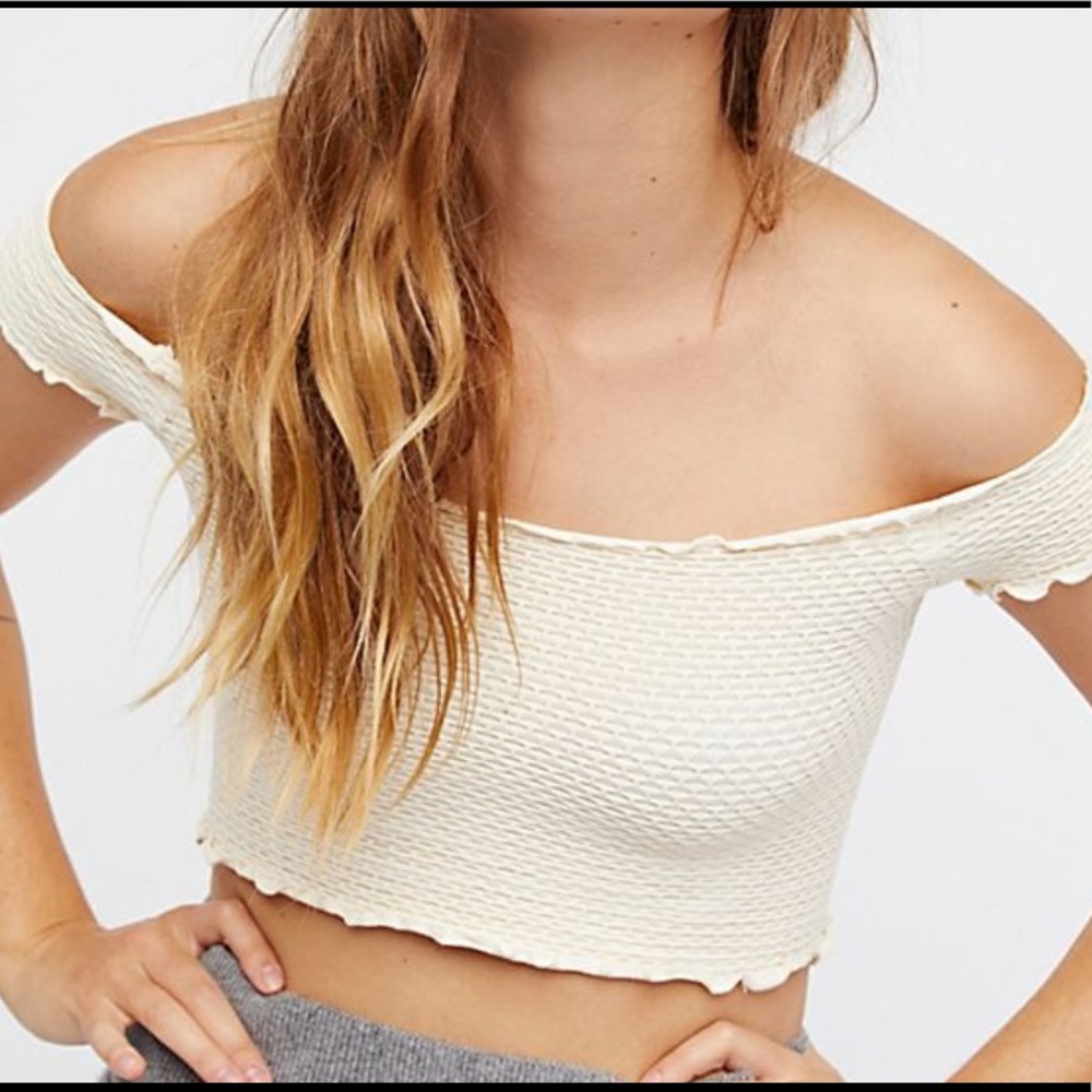 Seamless smocked crop top (M/L)